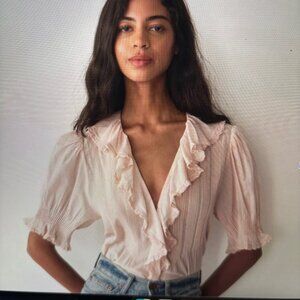 DOEN Sz L Henri Top in Blush Pink